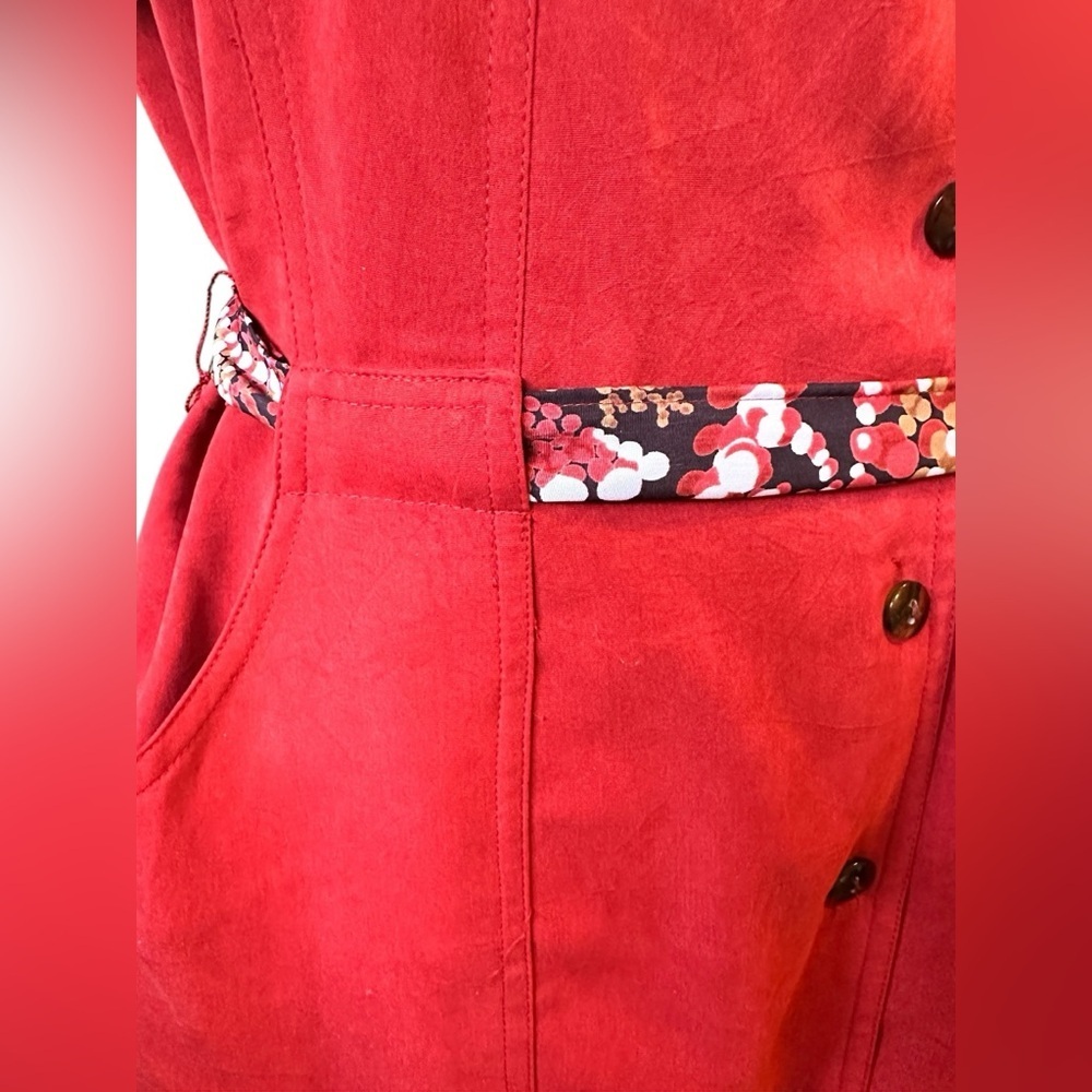 Vintage Melissa Harper Dress Womens 14 Rust Classic Preppy Work Button Front - Picture 2 of 12